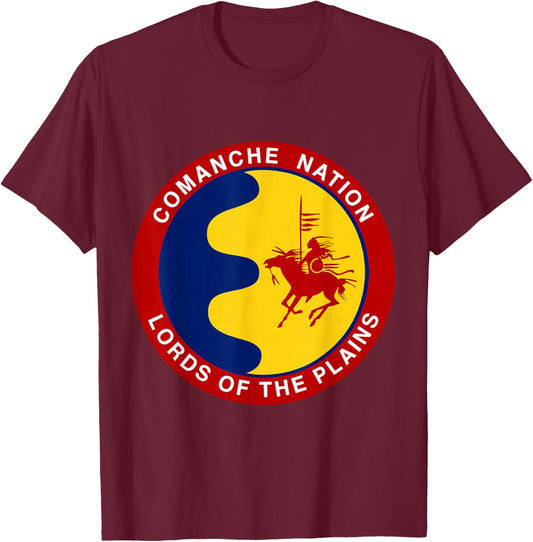 Comanche Nation Flag T-Shirt - T-Shirt | Maroon