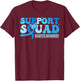 Diabetes Awareness Support Squad T1D Blue Butterfly Ribbon T-Shirt - T-Shirt | Maroon