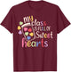 My Class is Full of Sweet Hearts Funny Teacher Valentines T-Shirt - T-Shirt | Maroon