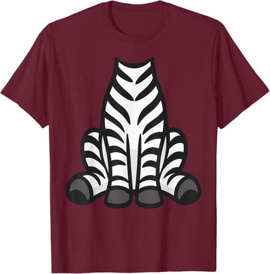 Zebra Shirt Adult Men Women Kids Zebra Costume T-Shirt - T-Shirt | Maroon