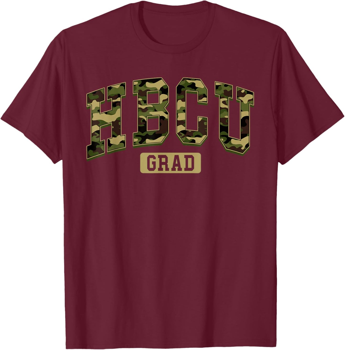 HBCU Graduation Camo Camouflage Black University College T-Shirt - T-Shirt | Maroon