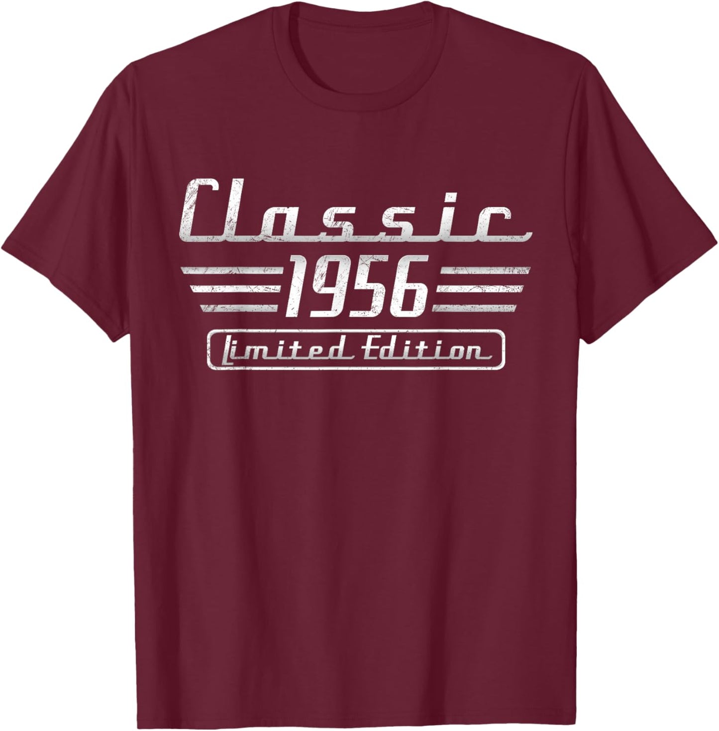 Vintage 1956 Classic Car 70th Birthday Gifts Men 70 Year Old T-Shirt - T-Shirt | Maroon