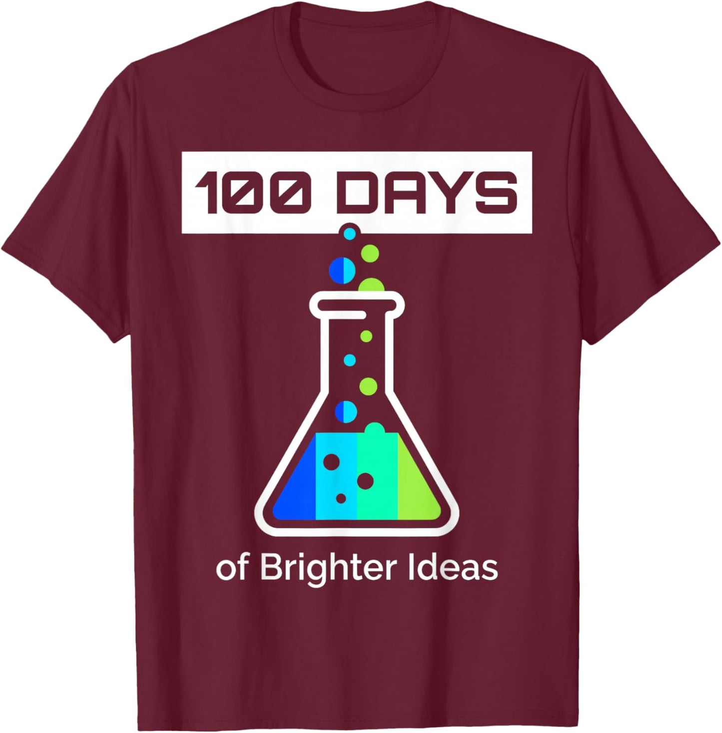 100 Days of School Science T-Shirt - T-Shirt | Maroon