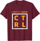 Orange Color Under CTRL Orange Graphic T-Shirt - T-Shirt | Maroon