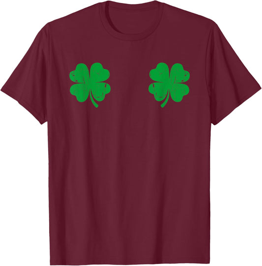 Shamrock Inspector Funny St Patricks Day Couple T-Shirt - T-Shirt | Maroon