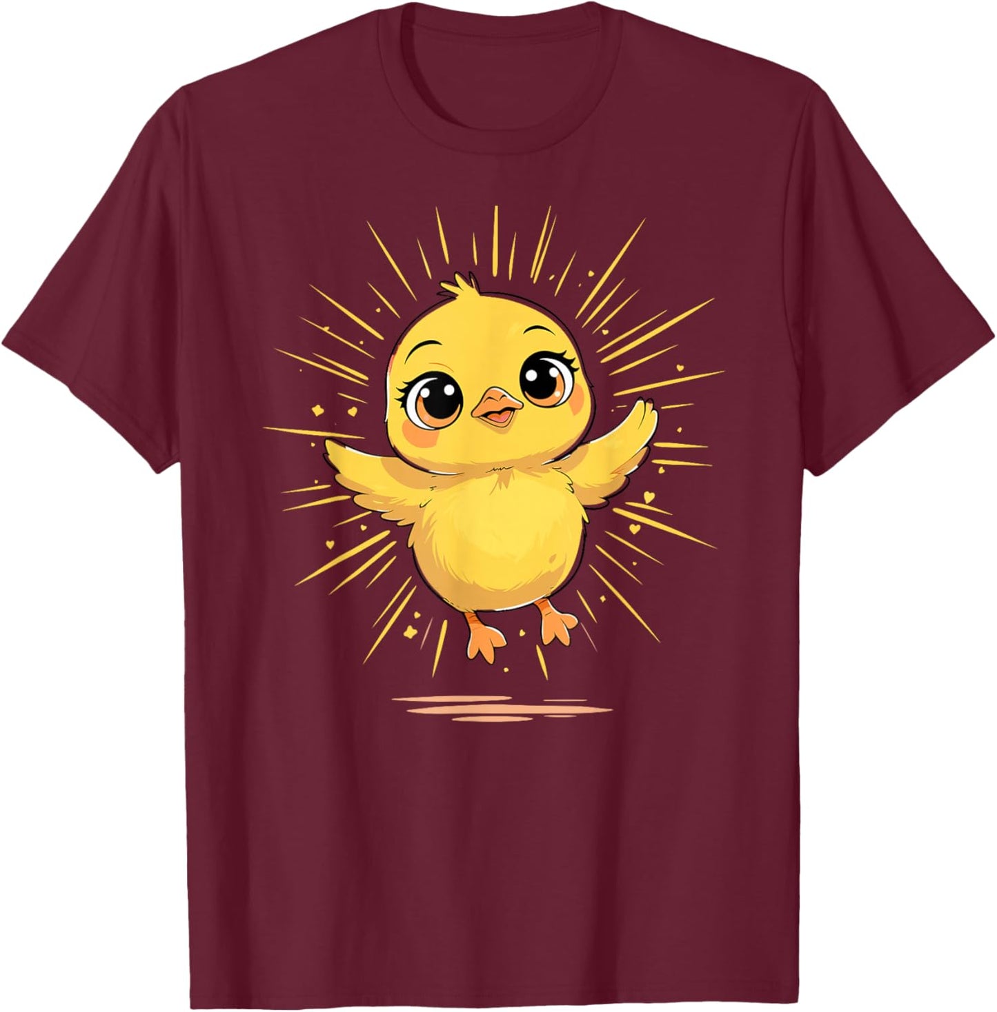 Adorable Baby Chick Easter Springtime Joy T-Shirt - T-Shirt | Maroon