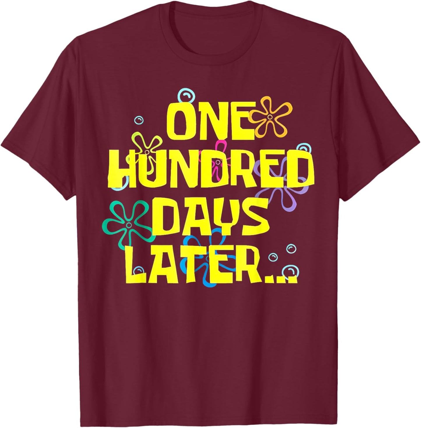 Teacher Kids Retro 100 Days Later 100th Day of School T-Shirt - T-Shirt | Maroon