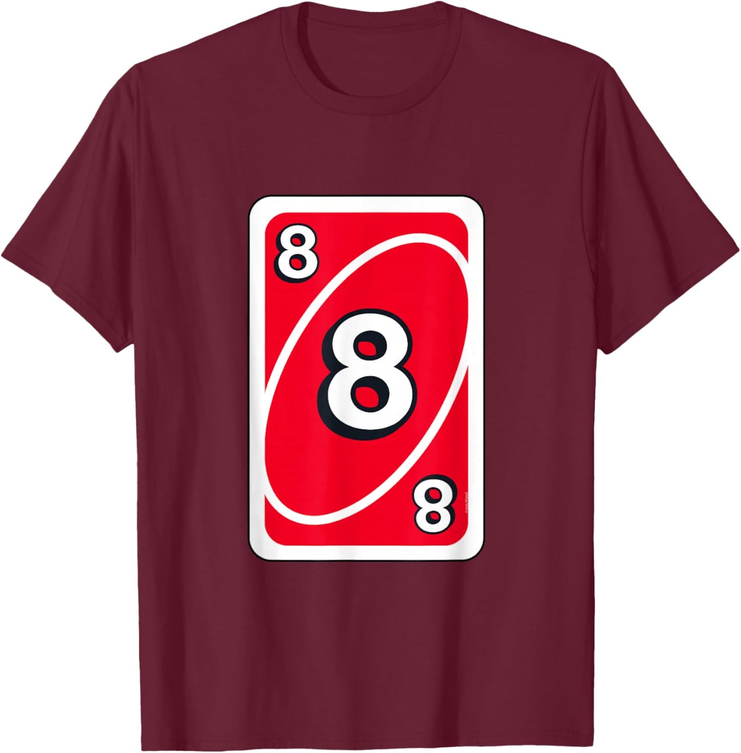 UNO Halloween Red 8" Card T-Shirt - T-Shirt | Maroon