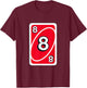 UNO Halloween Red 8" Card T-Shirt - T-Shirt | Maroon