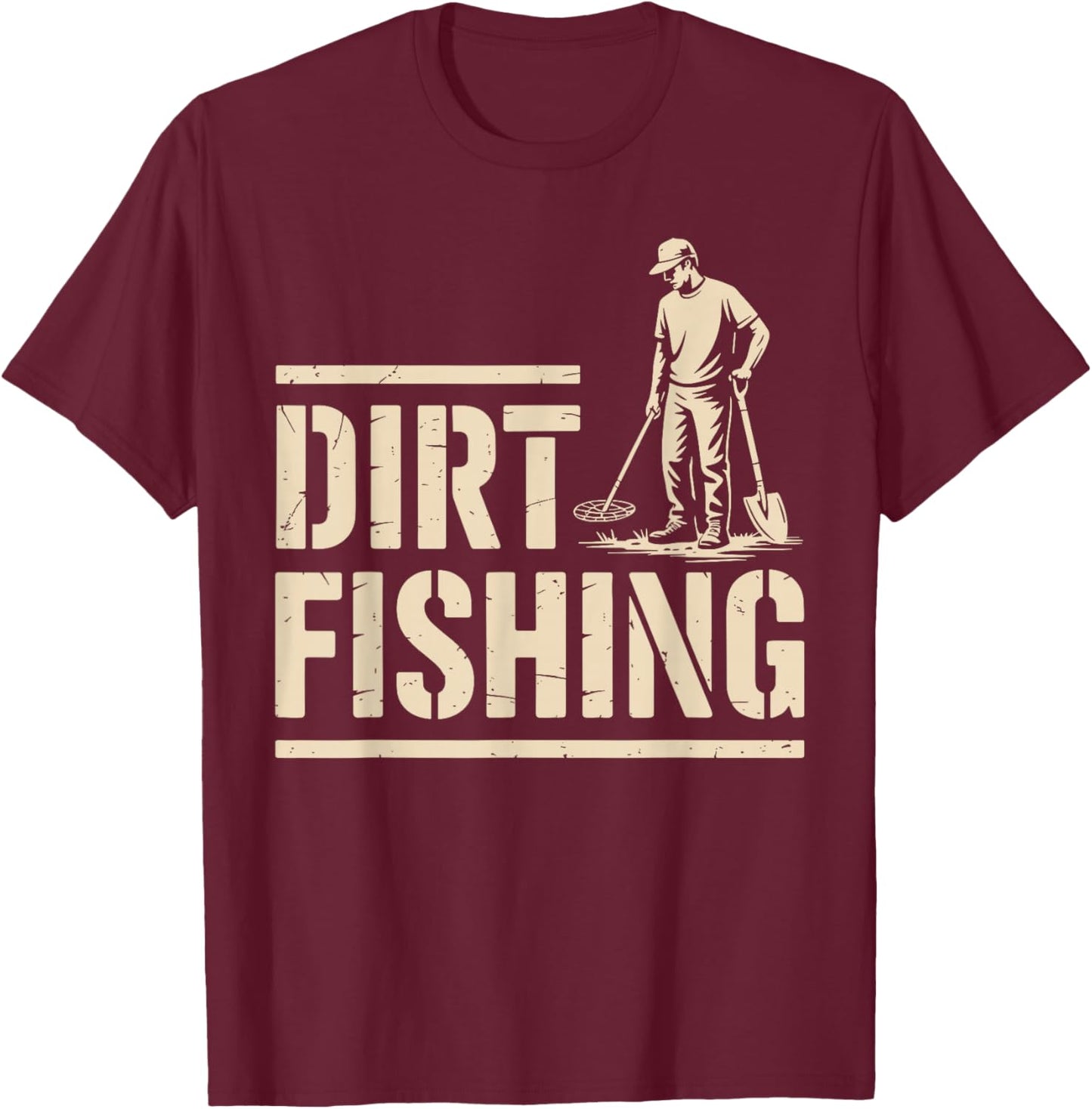 Cool Metal Detecting Art Women Adult Metal Detector T-Shirt - T-Shirt | Maroon