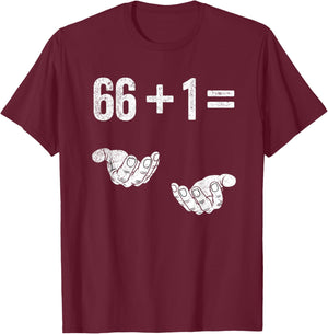 67 Six Seven Math Mathematics Brainrot Equation Birthday T-Shirt - T-Shirt | Maroon