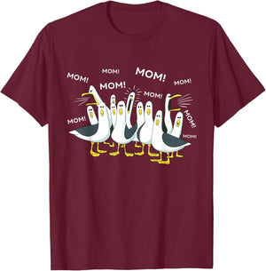 Funny mom Shirt Humor Gifts for Mothers Day Mom Mom Seagull T-Shirt - T-Shirt | Maroon