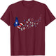 Puerto Rico Flag Butterflies Boricua Puerto Rican Flag T-Shirt - T-Shirt | Maroon