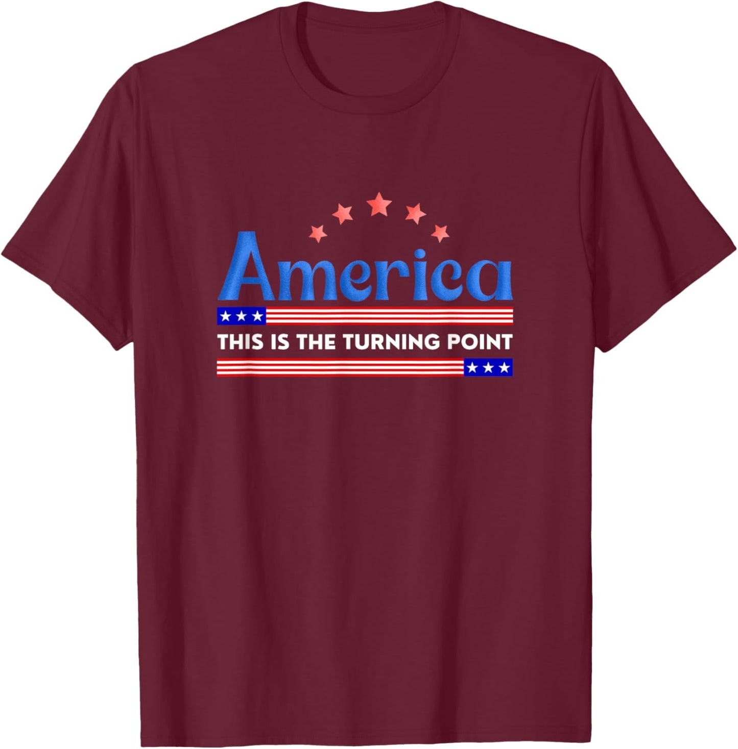 This is The Turning Point USA Flag Women Teens T-Shirt - T-Shirt | Maroon