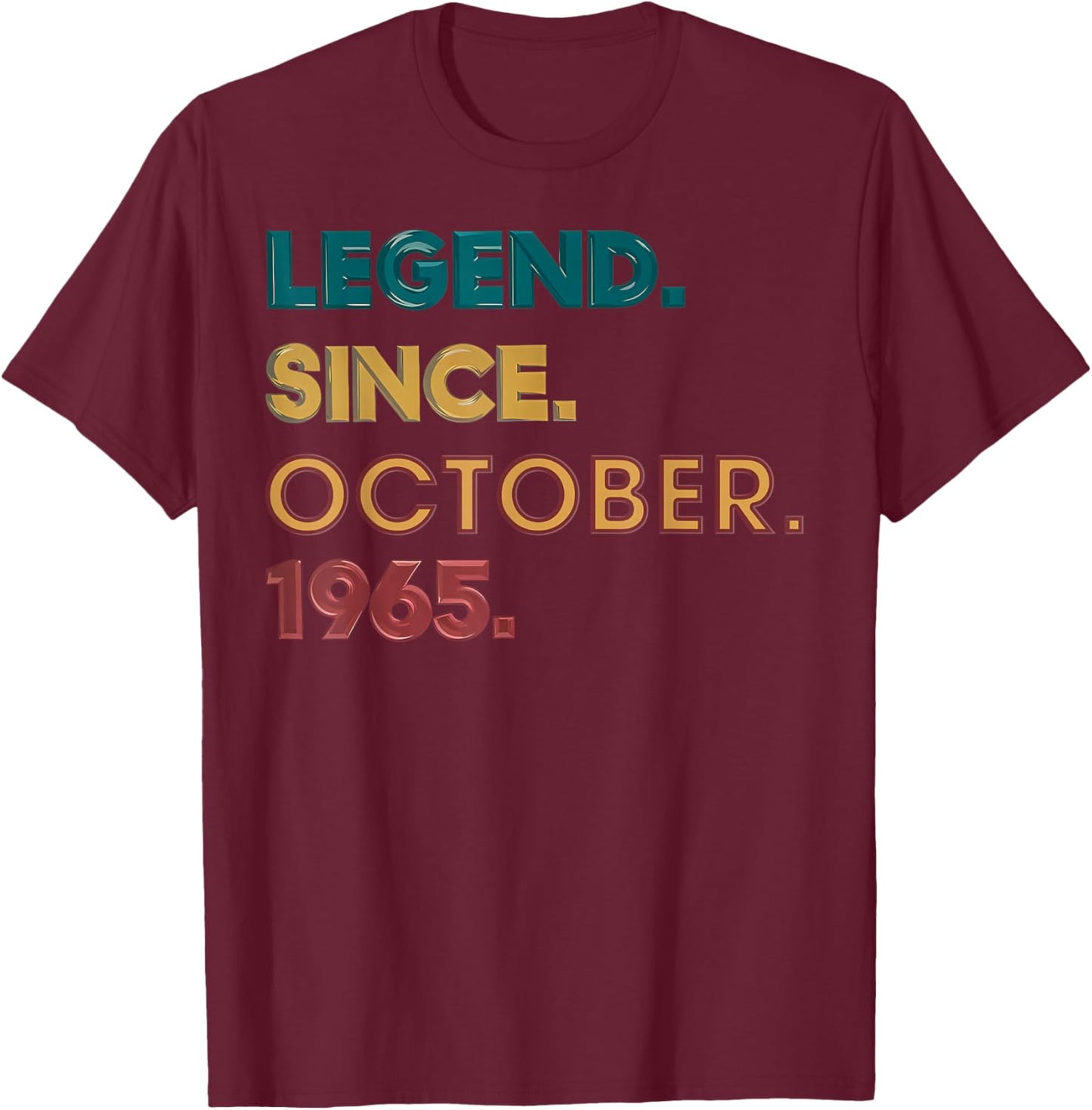Legend 1965 60th Birthday Gifts Women 60 Year Old T-Shirt - T-Shirt | Maroon