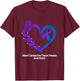Mixed Connective Tissue Disease Awareness Heart MCTD Warrior T-Shirt - T-Shirt | Maroon
