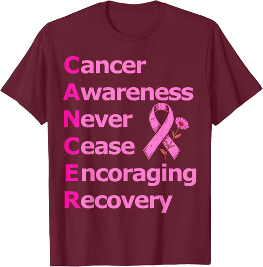Breast Cancer Awareness Month in October We Wear Pink 2025 T-Shirt - T-Shirt | Maroon