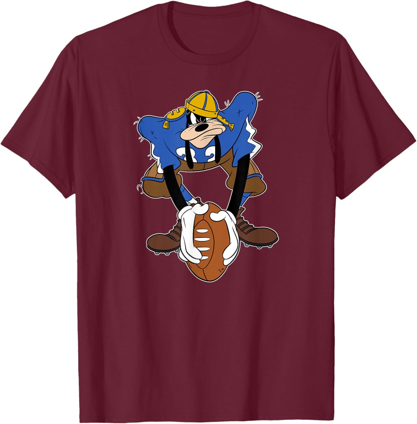 Disney Sports Goofy Football Team Player T-Shirt - T-Shirt | Maroon