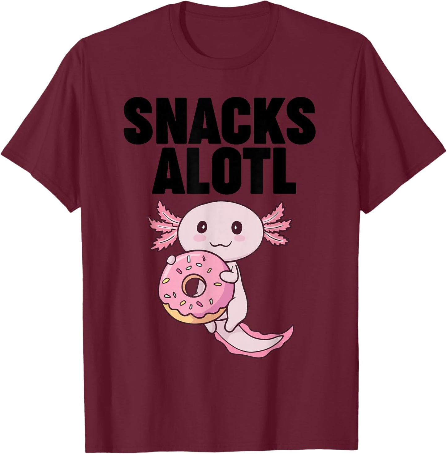 Axolotl SnacksAlotl T-Shirt - T-Shirt | Maroon