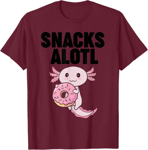 Axolotl SnacksAlotl T-Shirt - T-Shirt | Maroon
