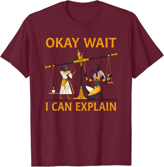 Okay Wait i can Explain T-Shirt - T-Shirt | Maroon