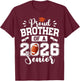 Proud Brother of A 2026 Senior Football Graduation T-Shirt - T-Shirt | Maroon