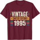 Vintage Limited Edition 1995 Retro T-Shirt - T-Shirt | Maroon