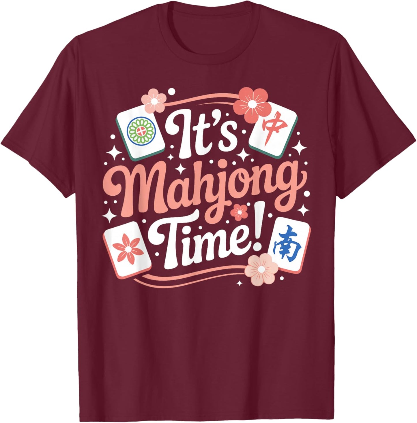 American Mahjong Club Player Mahjong Time T-Shirt - T-Shirt | Maroon