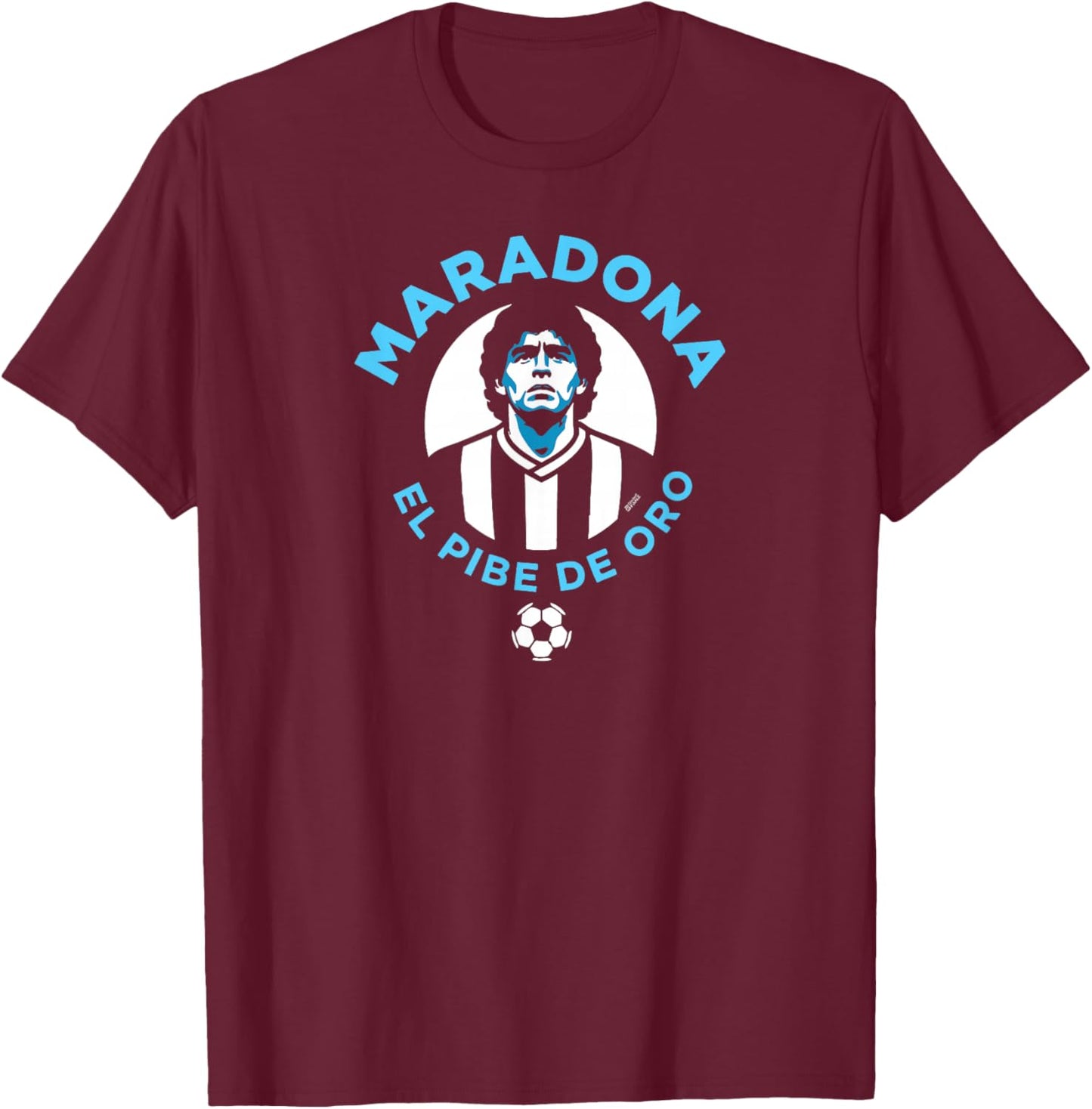 Diego Maradona Vintage El Pibe De Oro Retro Soccer Player T-Shirt - T-Shirt | Maroon