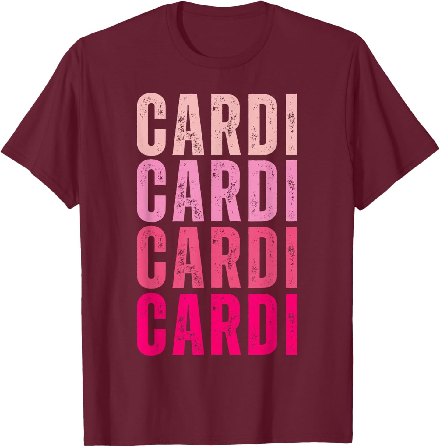 Vintage Cardi Personalized Name I Love Cardi T-Shirt - T-Shirt | Maroon