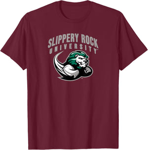 SRU Slippery Rock University Primary Logo T-Shirt - T-Shirt | Maroon