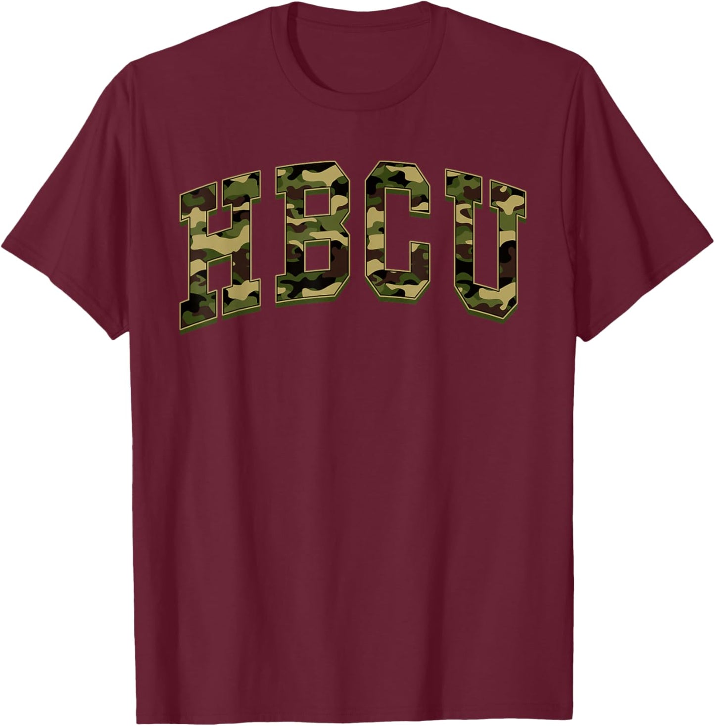 HBCU Camo Camouflage Black University College T-Shirt - T-Shirt | Maroon