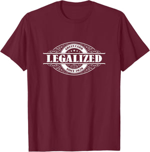 Legalized Since 2026 Green Card Gift, USA Greencard Present T-Shirt - T-Shirt | Maroon