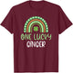 One Lucky Ginger St. Patrick's Day Funny Rainbow Redhead T-Shirt - T-Shirt | Maroon