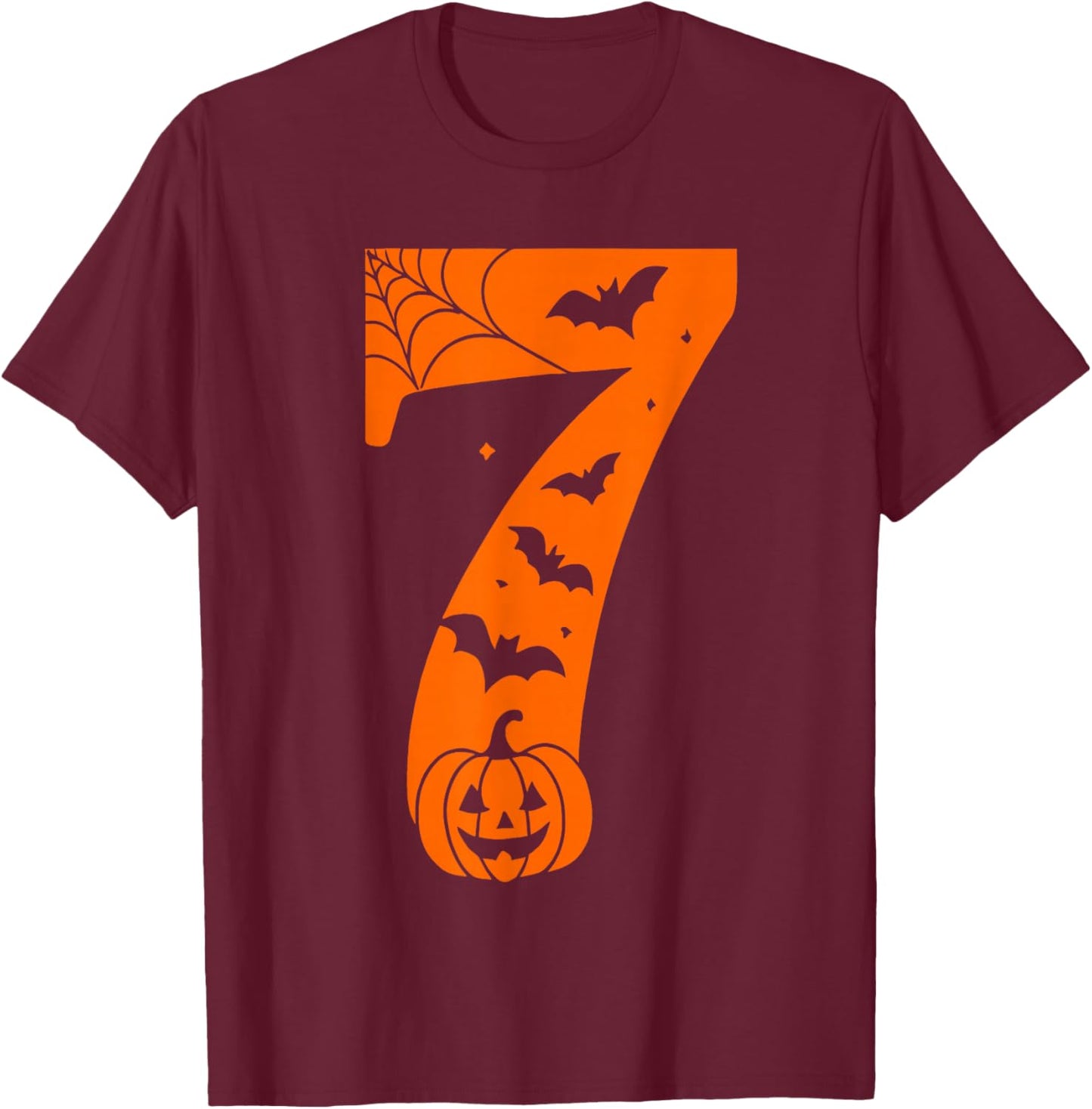 Women Men Couple Halloween Costume 6 7 Rizz Six Seven Meme T-Shirt - T-Shirt | Maroon