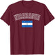 Nicaragua Flag Vintage Distressed Retro Heritage Design T-Shirt - T-Shirt | Maroon