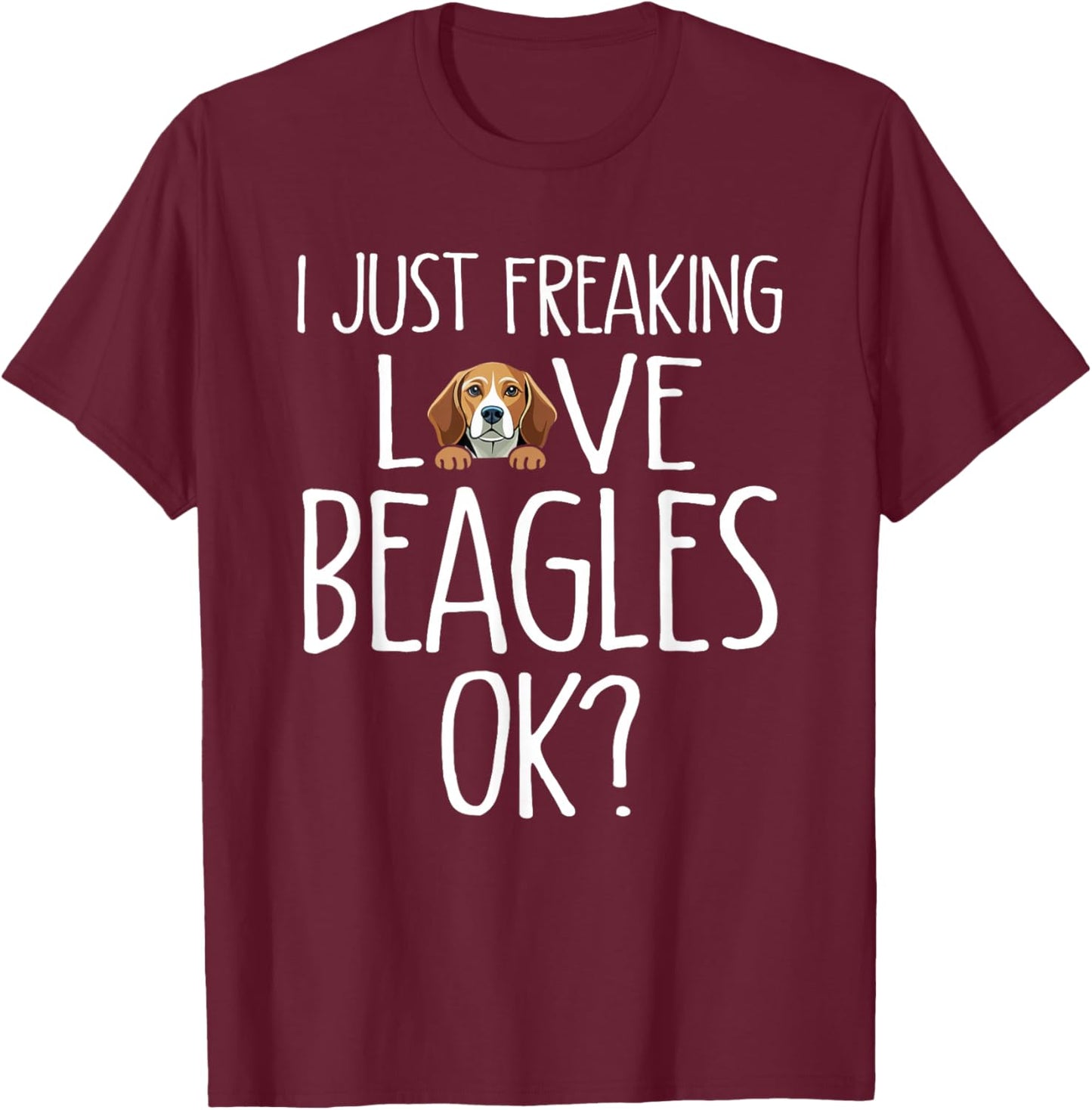 Retro Beagle Dog Mom Dog Dad Funny Beagle T-Shirt - T-Shirt | Maroon