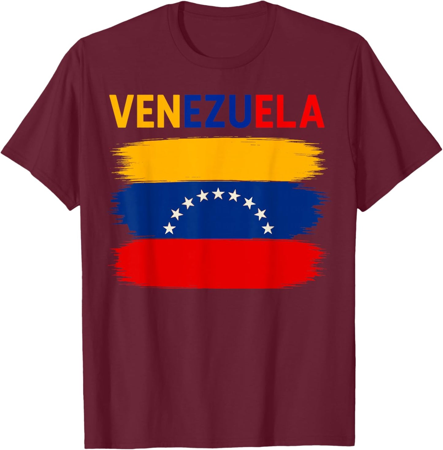 Venezuela Flag Vacation Venezuelan T-Shirt - T-Shirt | Maroon