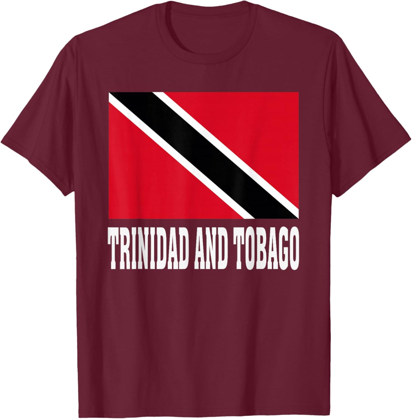 Trinidad and Tobago Flag Patriotic National Roots Souvenir T-Shirt - T-Shirt | Maroon