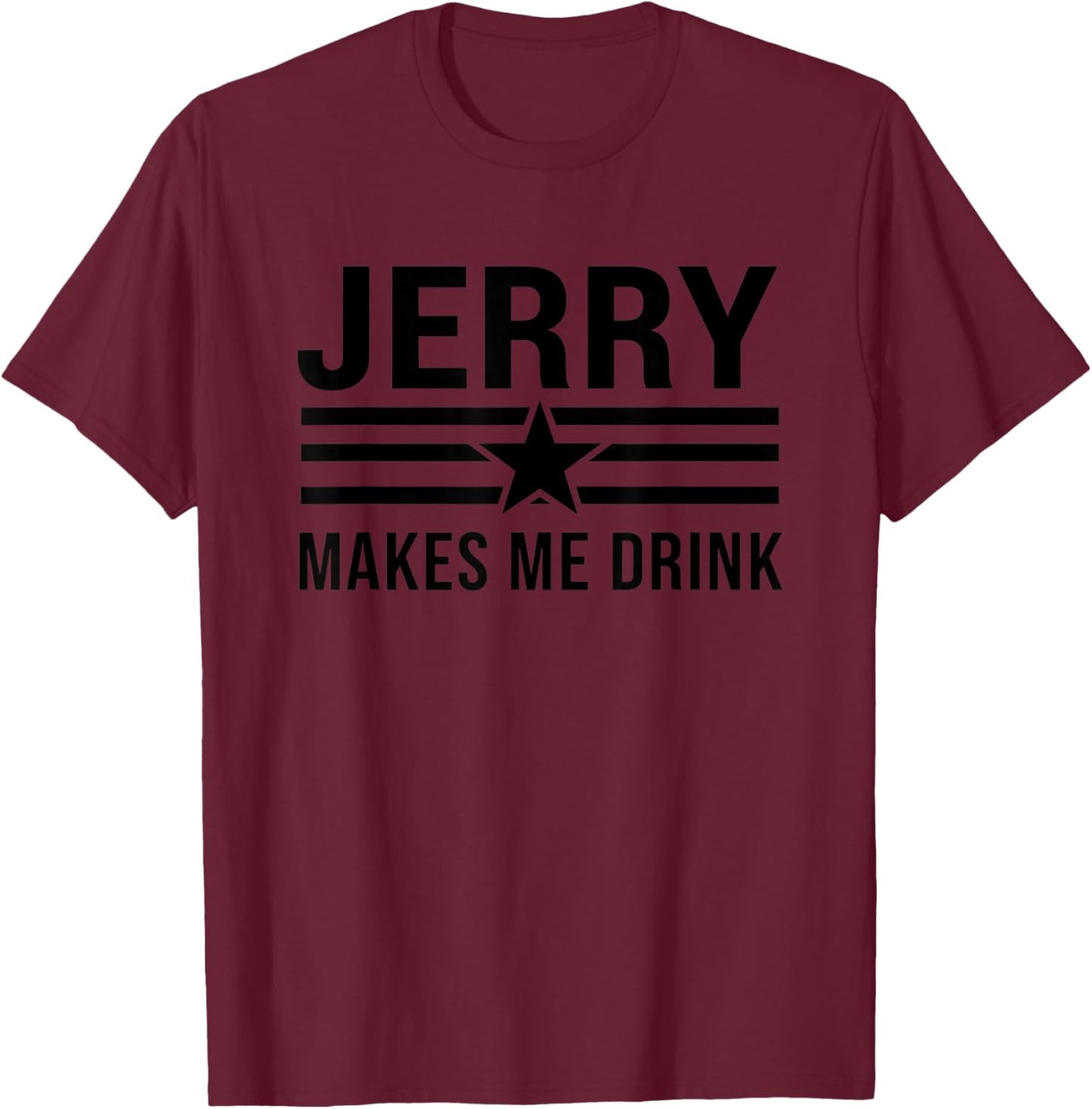 Custom & Name - 'Name Makes Me Drink' Custom T-Shirt - T-Shirt | Maroon