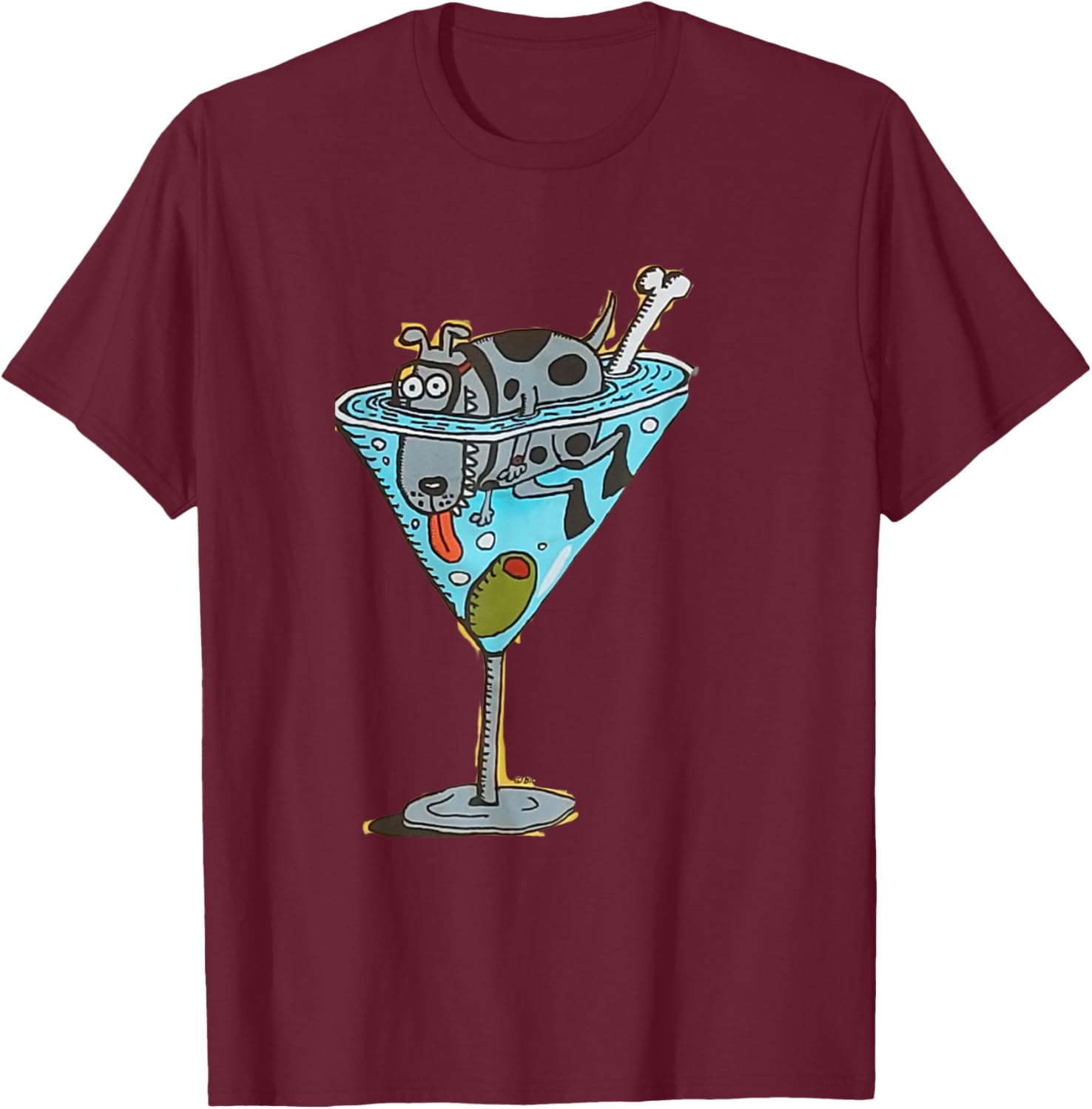 Funny Dog Cartoon Humor, Dog mom, Dog dad, Dog Lover T-Shirt - T-Shirt | Maroon