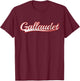 Gallaudet Deaf Culture American Sign Vintage Varsity T-Shirt - T-Shirt | Maroon