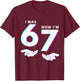I was 6 Now I'm 7 Girl Boy Kids Six Seven Birthday T-Shirt - T-Shirt | Maroon