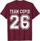2026 Team Cupid Valentines Day Sports Jersey Style T-Shirt - T-Shirt | Maroon