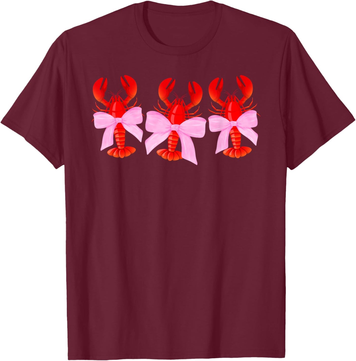 Crawfish Coquette Crawfish Lover Crawfish Boil T-Shirt - T-Shirt | Maroon