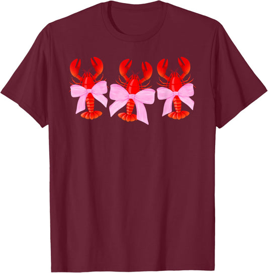 Crawfish Coquette Crawfish Lover Crawfish Boil T-Shirt - T-Shirt | Maroon