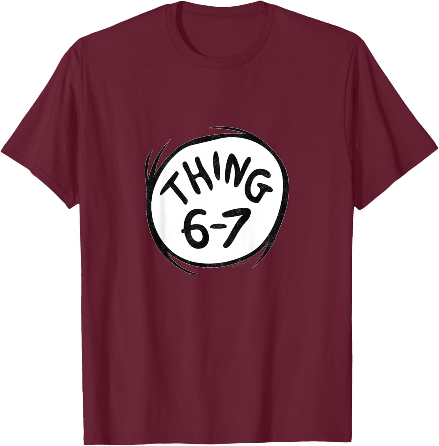 The Cat in The Hat Signature Collection Thing 6-7 Youth T-Shirt - T-Shirt | Maroon