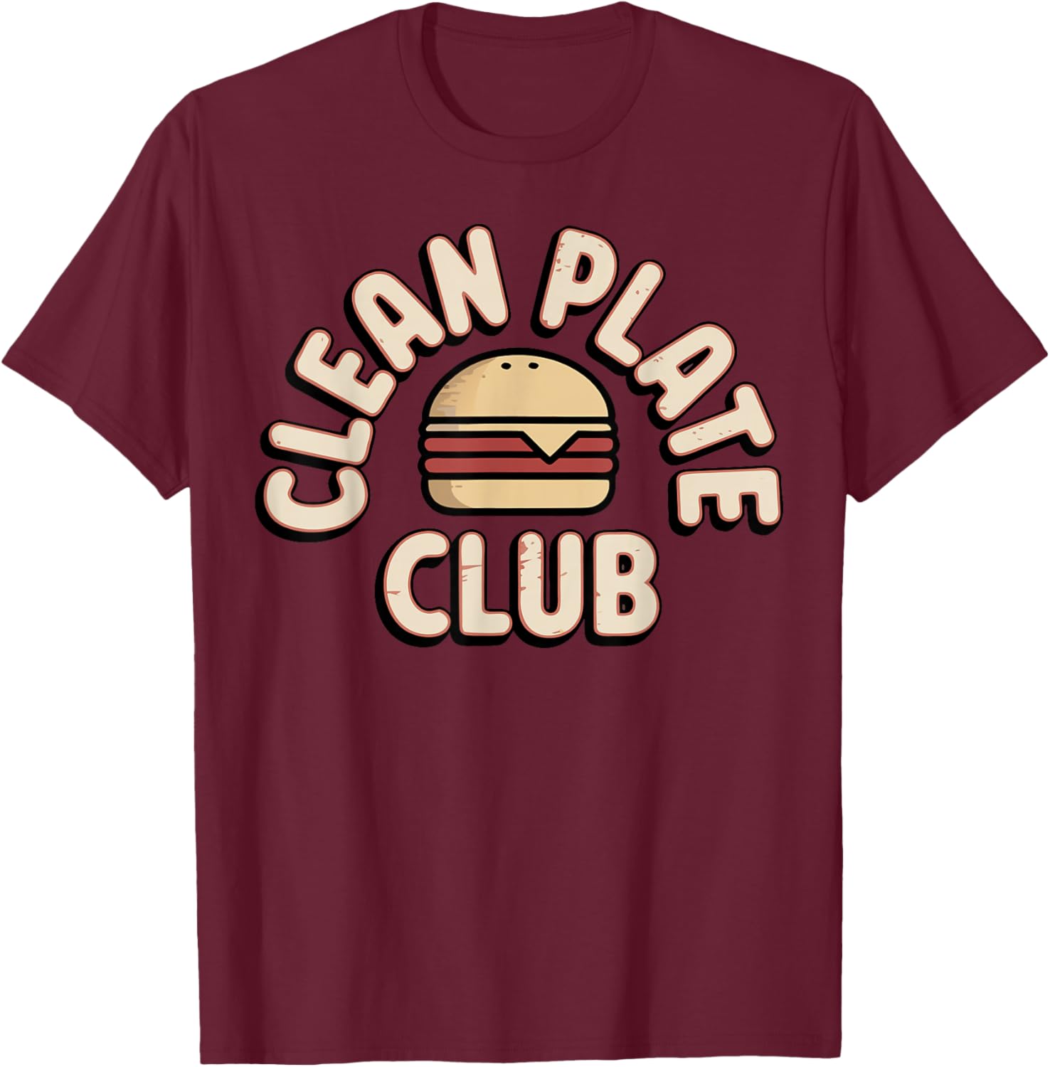 Competitive Eating Speed Eater Clean Plate Club T-Shirt - T-Shirt | Maroon