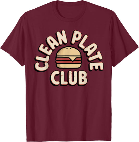 Competitive Eating Speed Eater Clean Plate Club T-Shirt - T-Shirt | Maroon