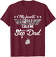 My Favorite Airman Calls Me Step Dad Camouflage US Air Force T-Shirt - T-Shirt | Maroon